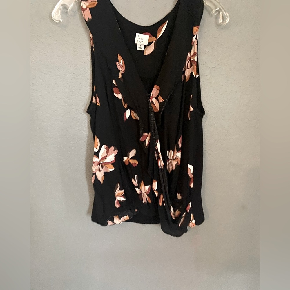 Floral wrap blouse